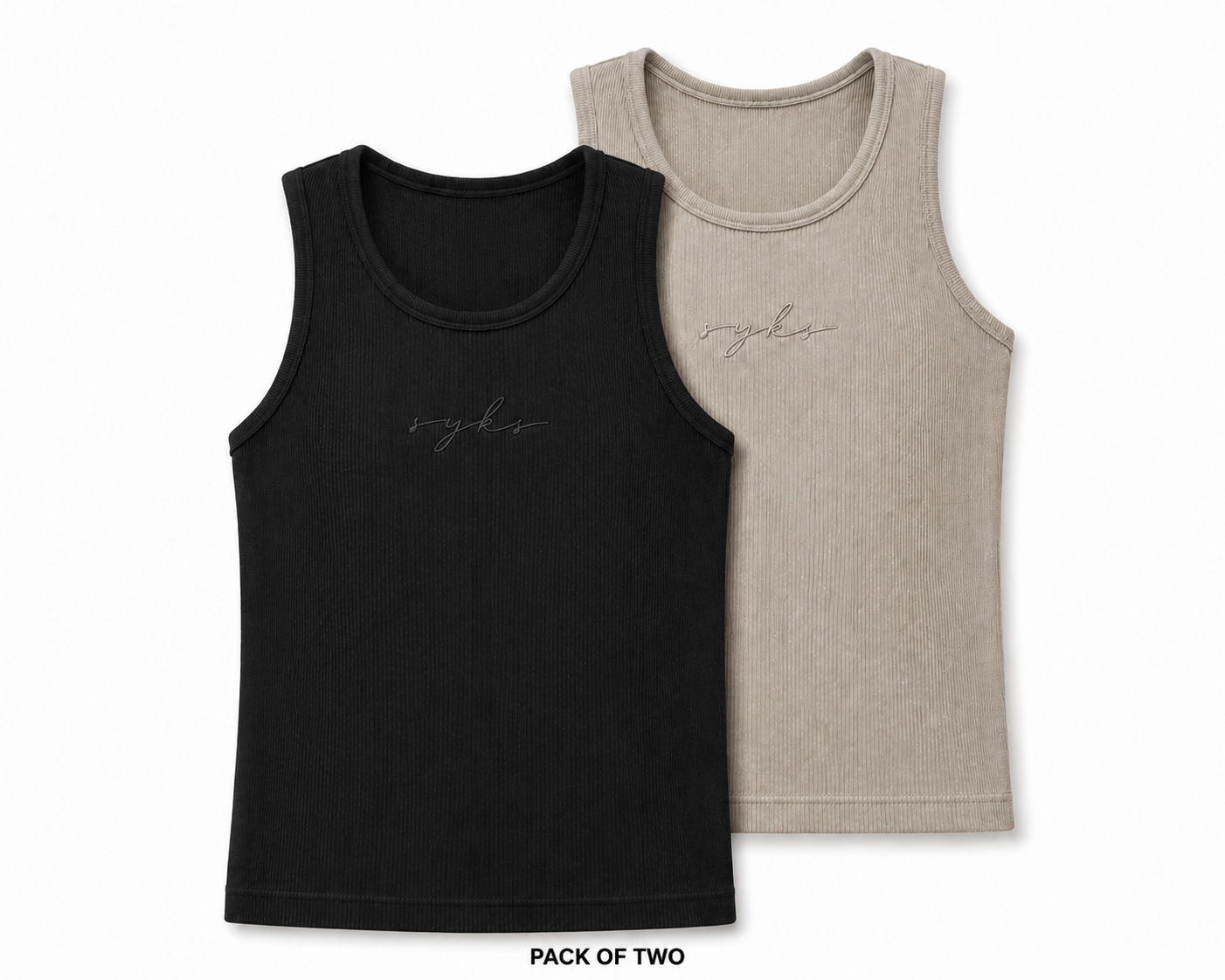 Premium Ultra-Soft Cotton Fitted Tank [2 Pack]