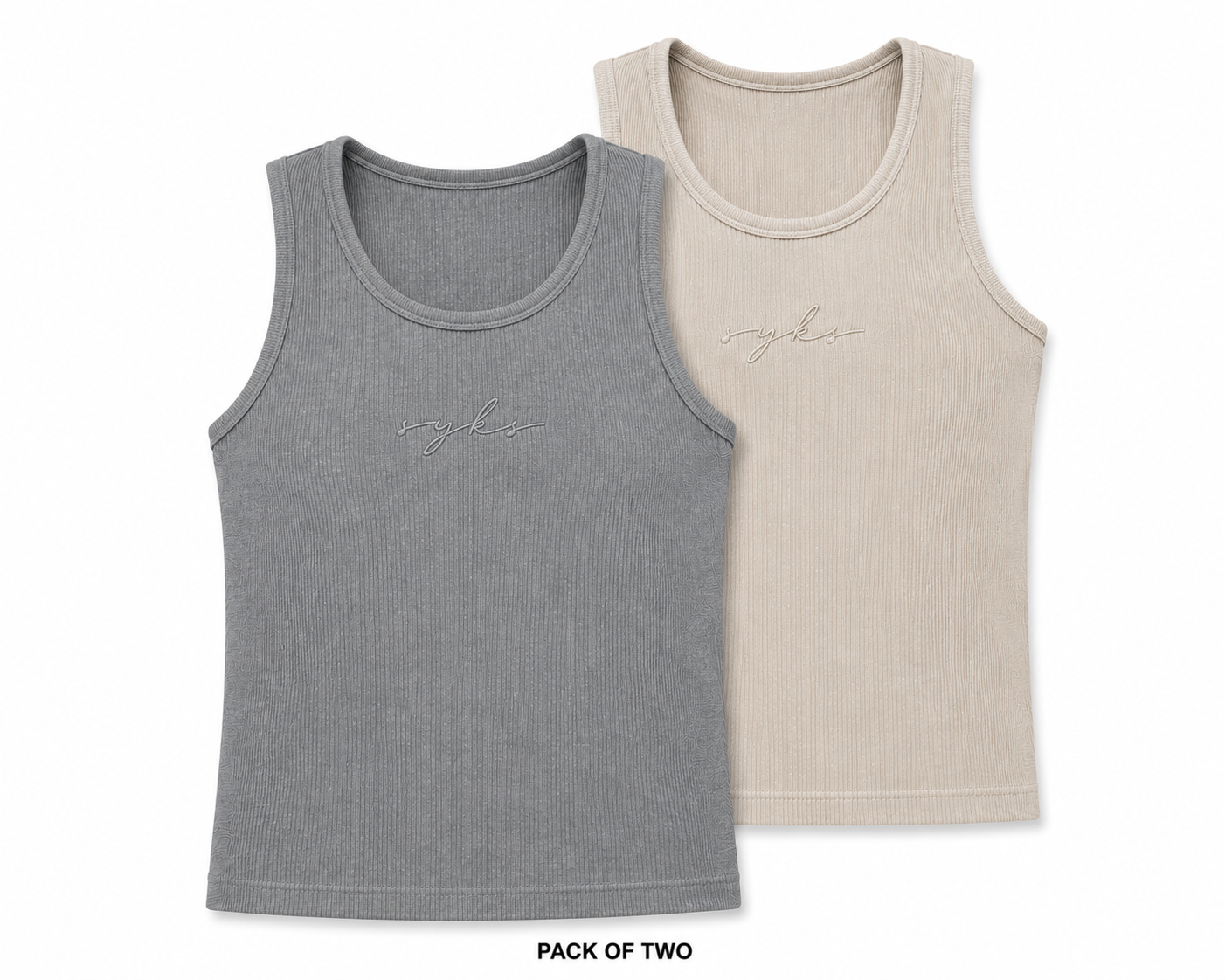 Premium Ultra-Soft Cotton Fitted Tank [2 Pack]