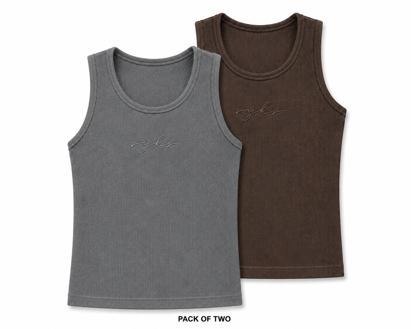 Premium Ultra-Soft Cotton Fitted Tank [2 Pack]