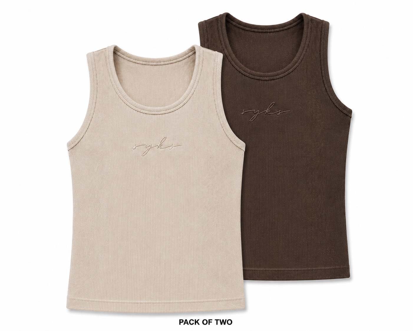 Premium Ultra-Soft Cotton Fitted Tank [2 Pack]