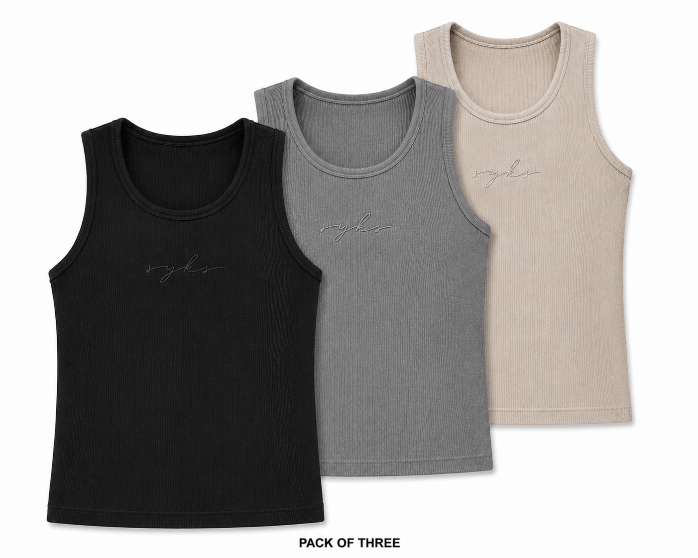 Premium Ultra-Soft Cotton Fitted Tank [3 Pack]