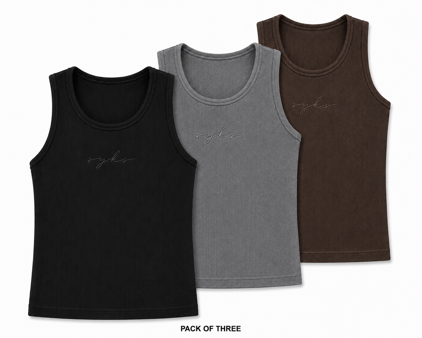Premium Ultra-Soft Cotton Fitted Tank [3 Pack]