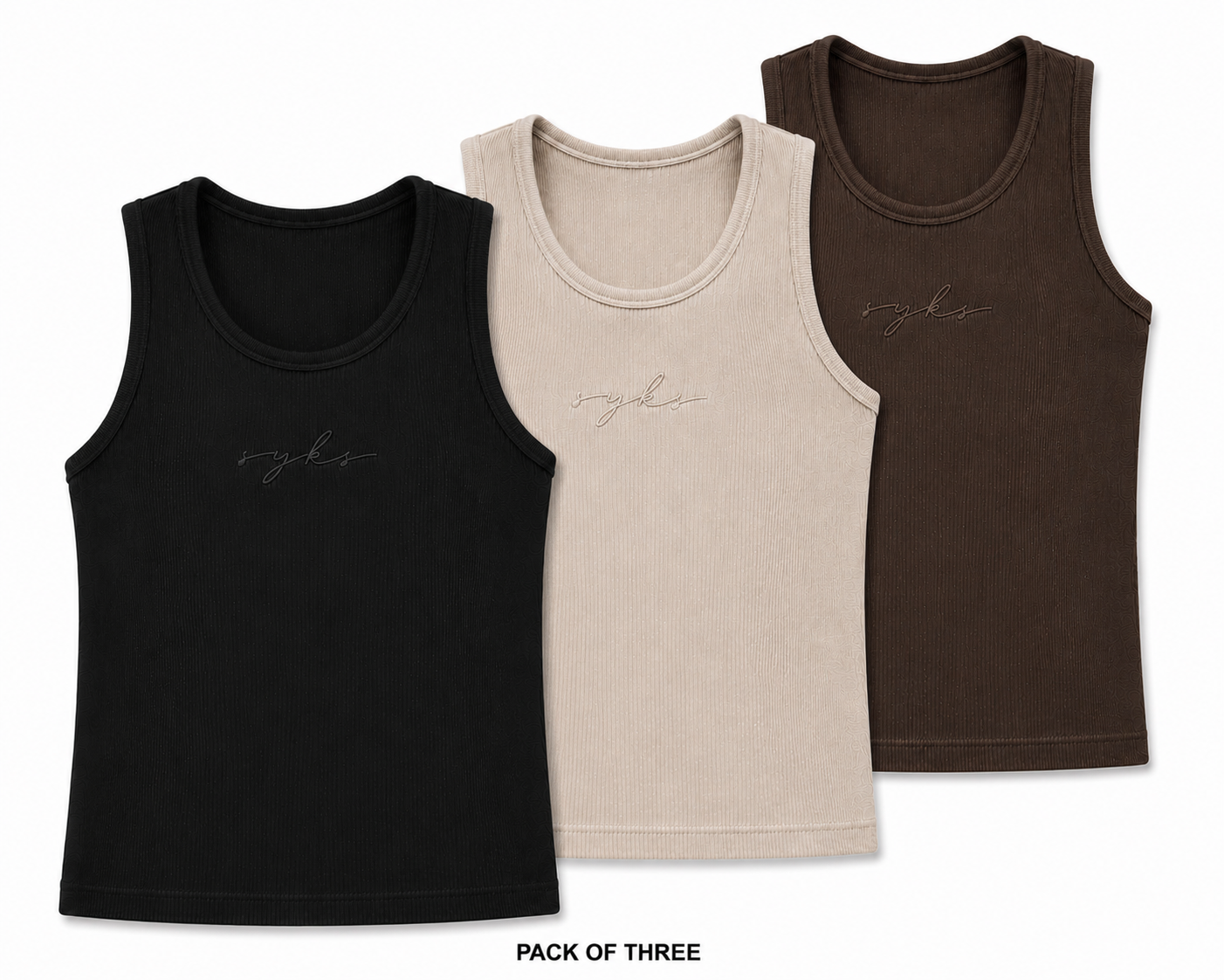 Premium Ultra-Soft Cotton Fitted Tank [3 Pack]