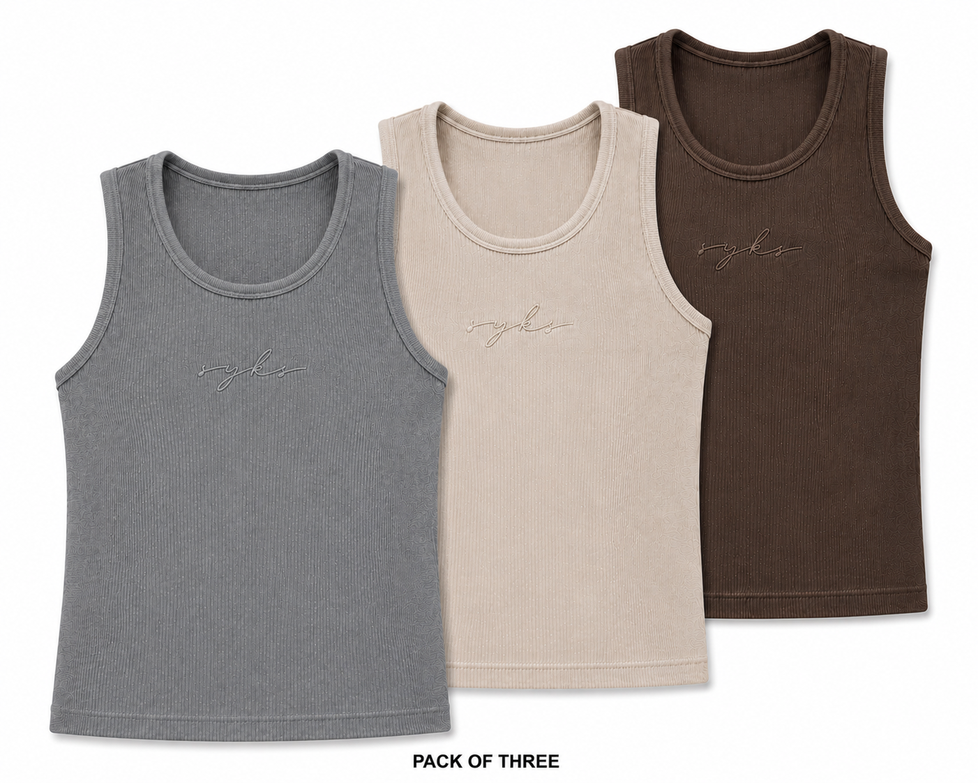 Premium Ultra-Soft Cotton Fitted Tank [3 Pack]
